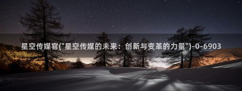 无忧星空传媒在线：星空传媒官(\